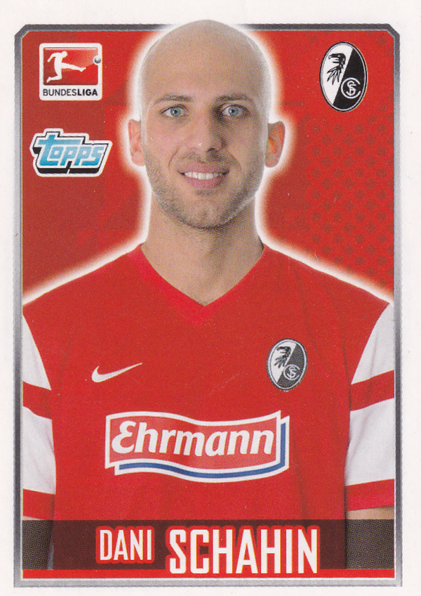 Dani Schahin - SC Freiburg - Topps Bundesliga 2014 - Basis Bild - Nr.92
