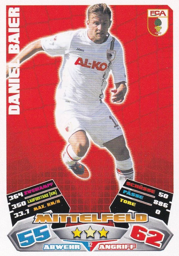 Daniel Baier / FC Augsburg / Topps Match Attax 2012 / Basis Karte / Nr. 12