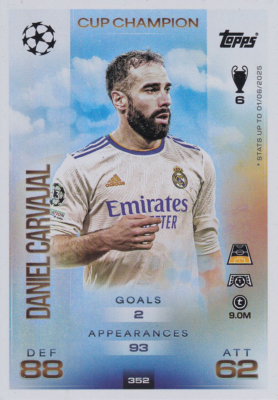Daniel Carvajal - Real Madrid - Topps Champions League 2025 - Cup Champion - Nr. 352
