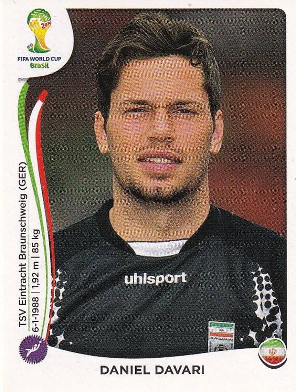 Daniel Davari / Iran / Panini WM 2014 / Basis Bild / Nr. 452