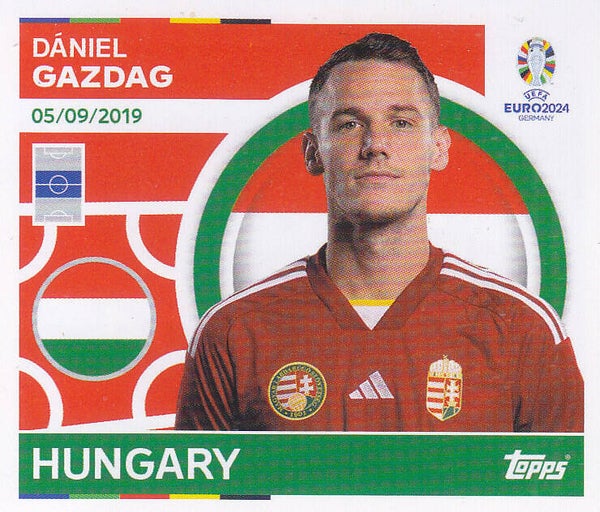 Daniel Gazdag / Ungarn / Topps EM 2024 / Basis Bild / Nr. HUN 14