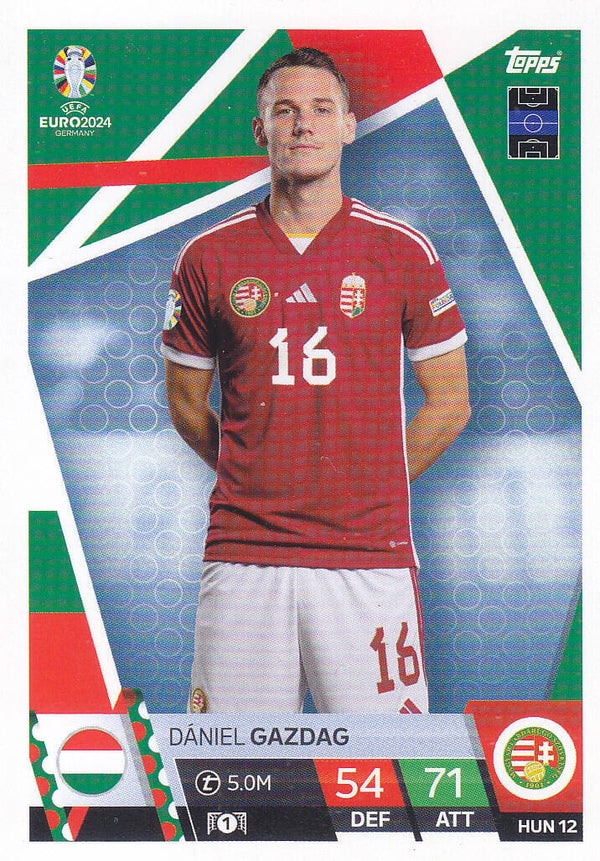 Daniel Gazdag / Ungarn / Topps EM 2024 / Basis Karte / Nr. HUN 12