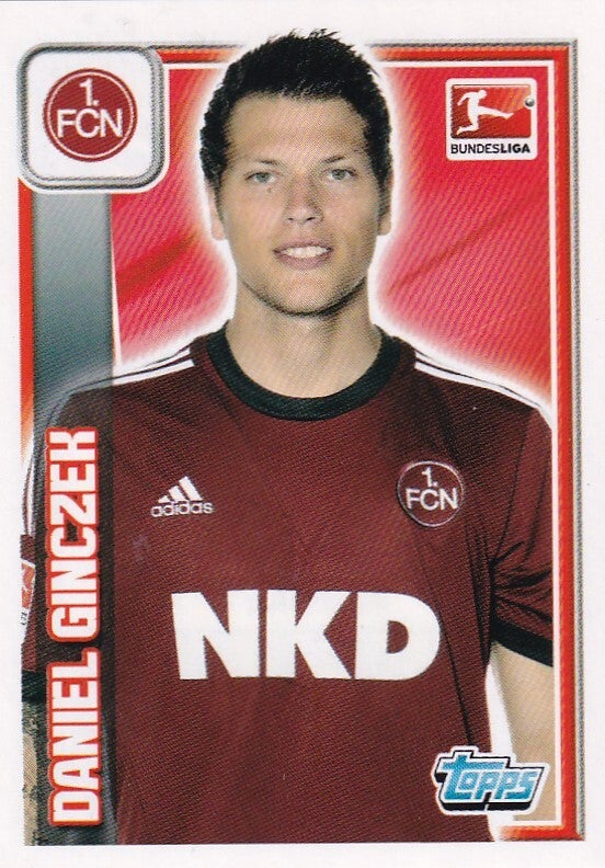 Daniel Ginczek - 1.FC Nürnberg - Topps Bundesliga 2013 - Basis Bild - Nr. 227