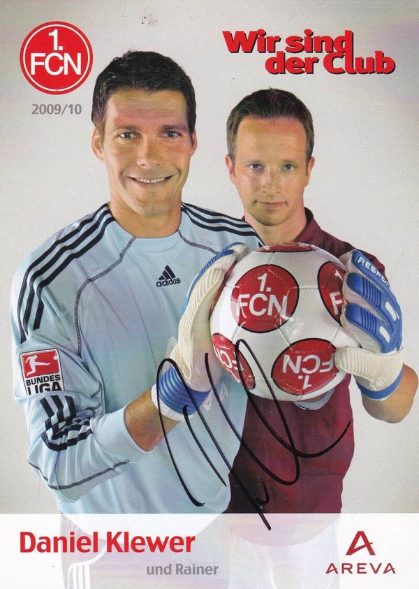 Daniel Klewer / 1.FC Nürnberg / Autogrammkarte 2009