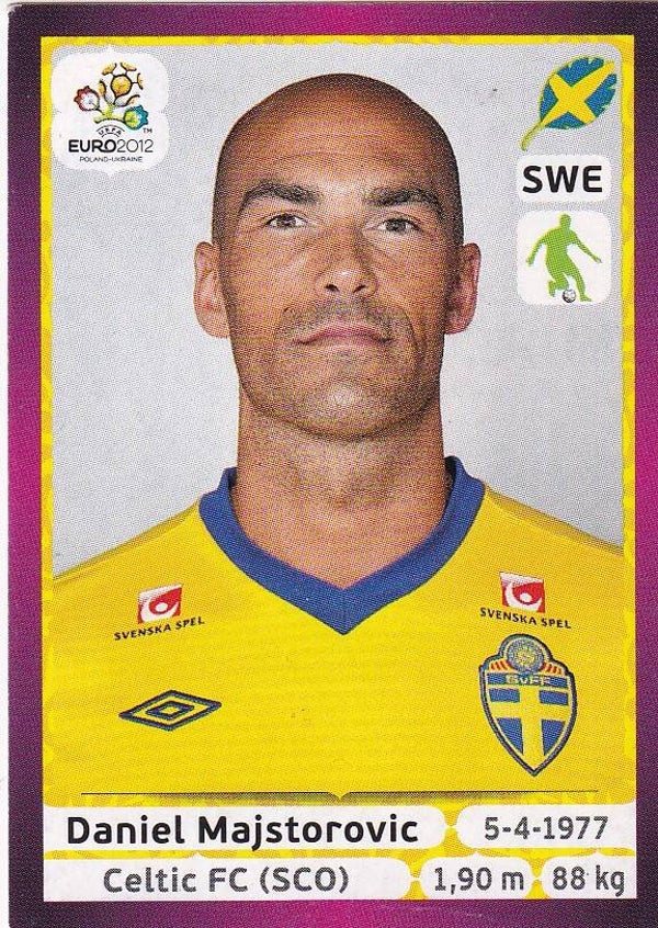 Daniel Majstorovic / Schweden / Panini EM 2012 / Basis Bild / Nr. 435