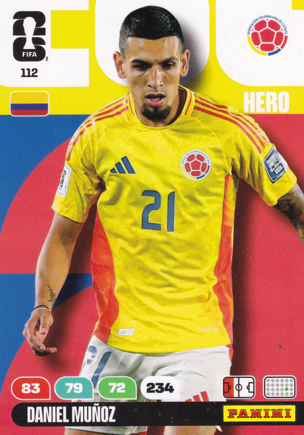 Daniel Munoz - Kolumbien - Panini WM 2026 - Hero - Nr. 112