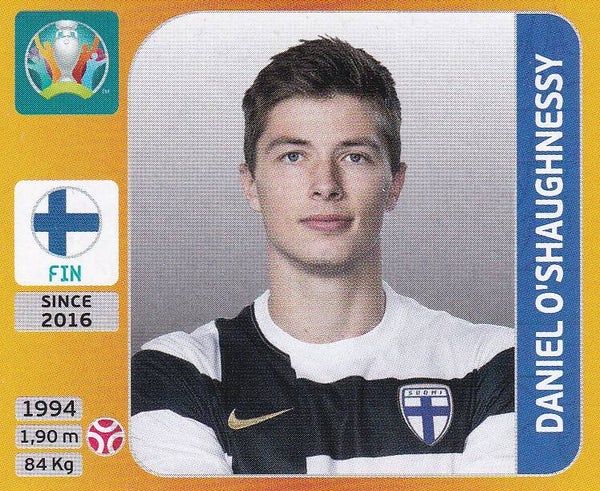 Daniel O'Shaughnessy / Finnland / Panini EM 2020 / Basis Bild / Nr. 182