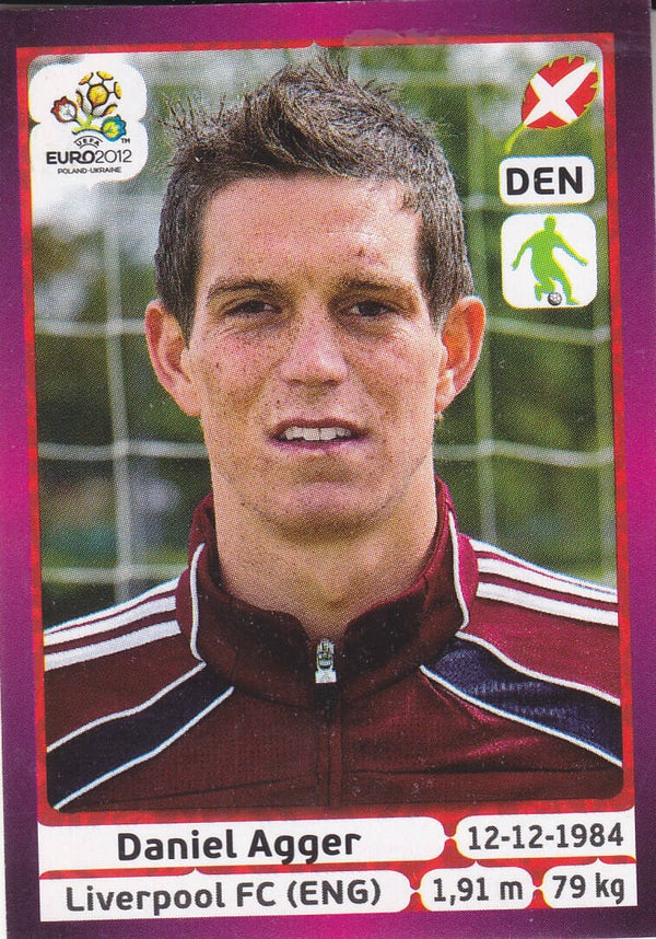 Daniel Agger / Dänemark / Panini EM 2012 / Basis Bild / Nr. 202