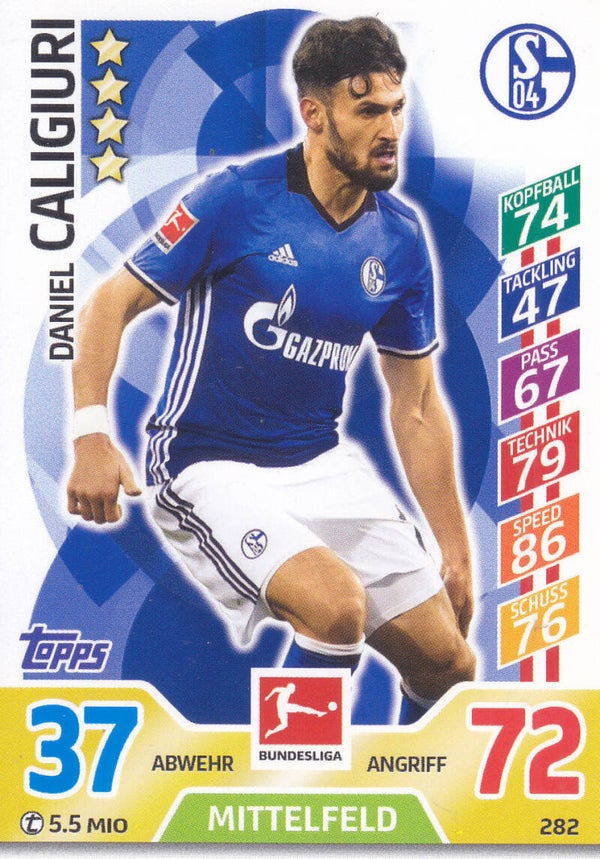 Daniel Caligiuri / FC Schalke 04 / Topps Match Attax 2017 / Basis Karte / Nr. 282