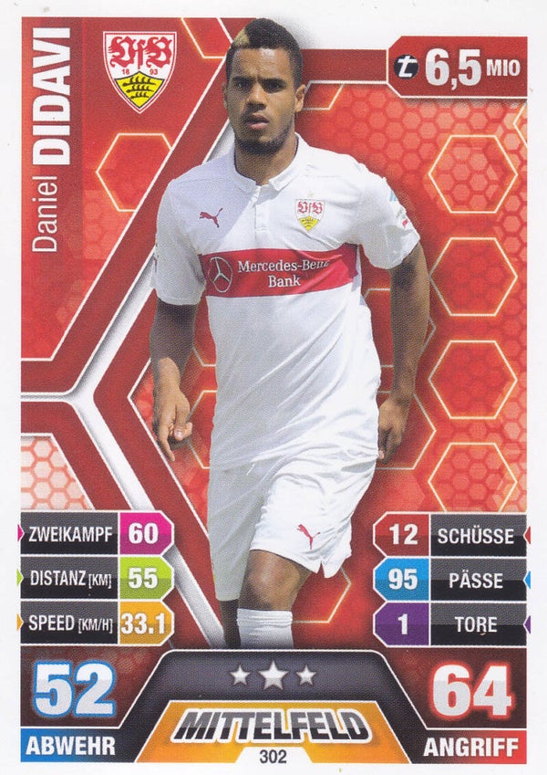 Daniel Didavi / VFB Stuttgart / Topps Match Attax 2014 / Basis Karte / Nr.302