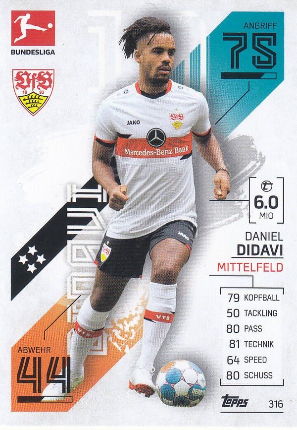 Daniel Didavi / VFB Stuttgart /  Topps Match Attax 2021 / Basis Karte / Nr.316