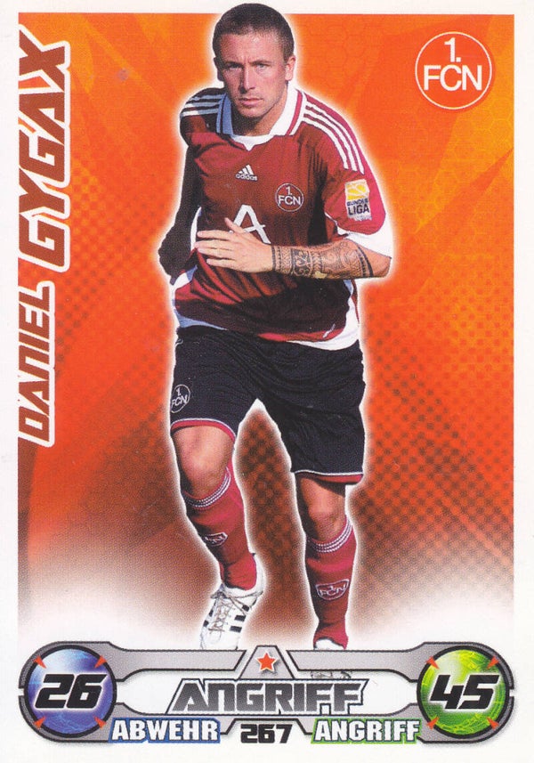 Daniel Gygax / 1.FC Nürnberg / Topps Match Attax 2009 / Basis Karte / Nr. 267