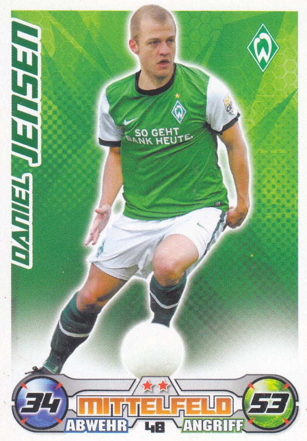 Daniel Jensen / SV Werder Bremen / Topps Match Attax 2009 / Basis Karte / Nr. 48