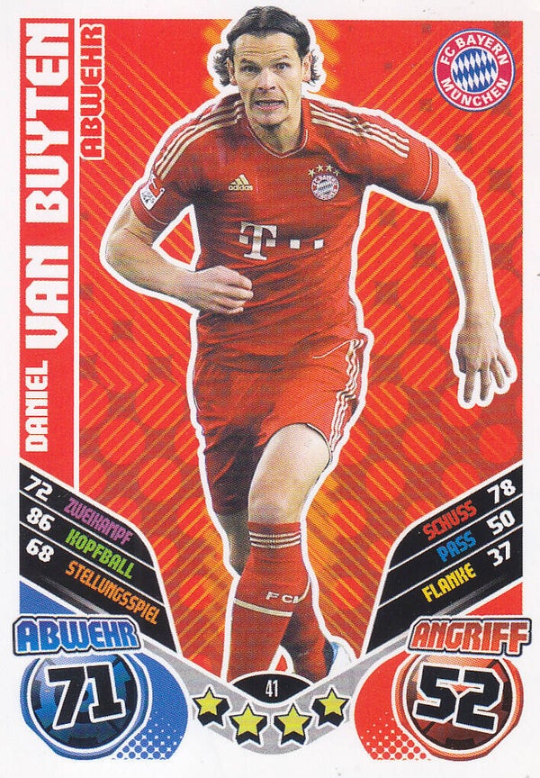 Daniel van Buyten / FC Bayern München / Topps Match Attax 2011 / Basis Karte Nr.41