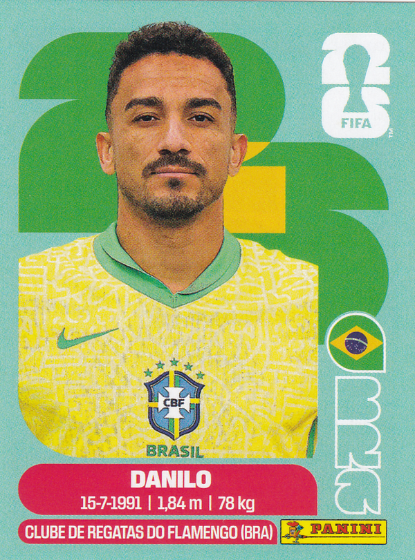 Danilo - Brasilien - Panini WM 2026 - Basis Bild - BRA7