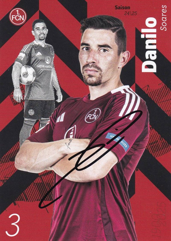 Danilo Soares - 1.FC Nürnberg - Autogrammkarte 2024