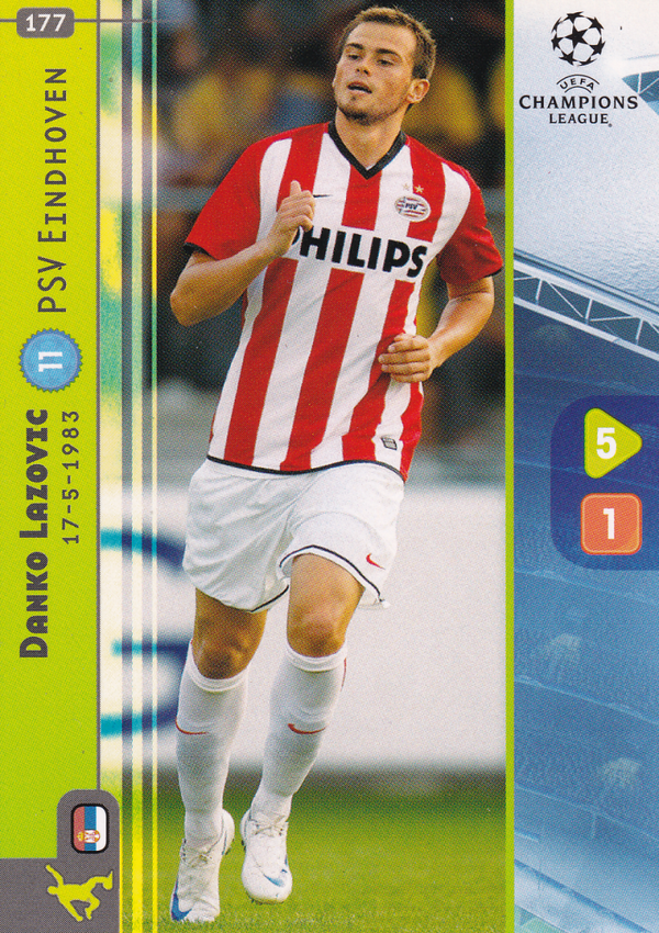 Danko Lazovic - PSV Eindhoven - Panini Champions League 2008 - Basis Karte - Nr. 177