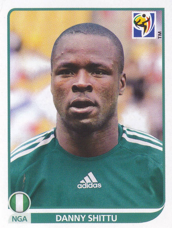Danny Shittu / Nigeria / Panini WM 2010 / Basis Bild / Nr.133