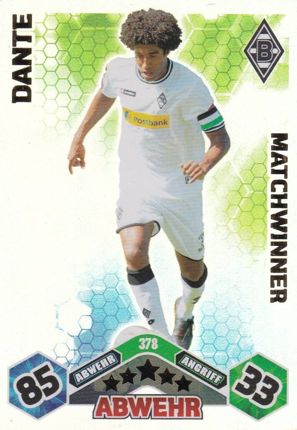 Dante / Borussia Mönchengladbach / Topps Match Attax 2010 / Matchwinner / Nr. 378
