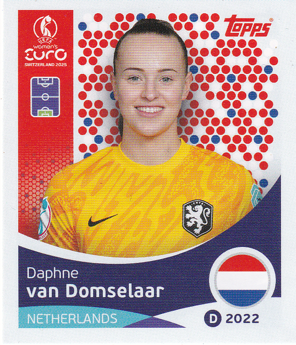 Daphne van Domselaar - Holland - Topps Frauen EM 2025 - Basis Bild - Nr. 287