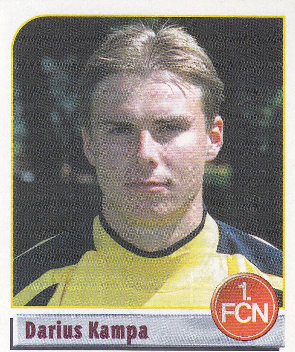 Darius Kampa / 1.FC Nürnberg / Panini Bundesliga 2002 / Basis Bild / Nr. 388
