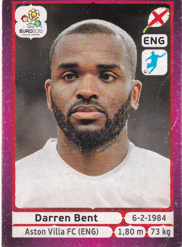 Darren Bent - England - Panini EM 2012 - Basis Bild - Nr. 508