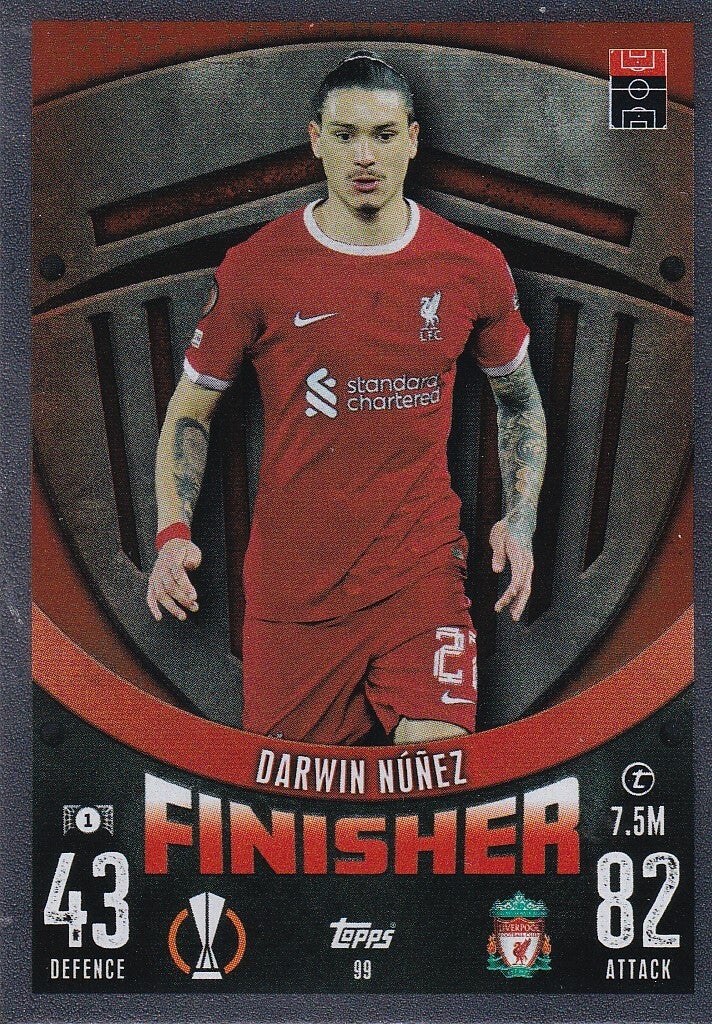 Darwin Nunez / FC Liverpool / Topps Champions League 2023 / Finisher / Nr. 99