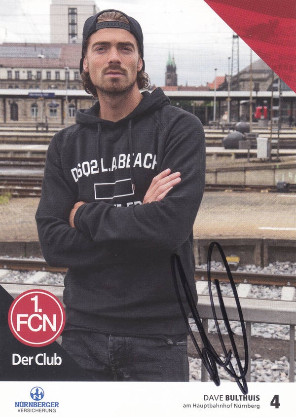 Dave Bulthuis / 1.FC Nürnberg / Autogrammkarte 2016