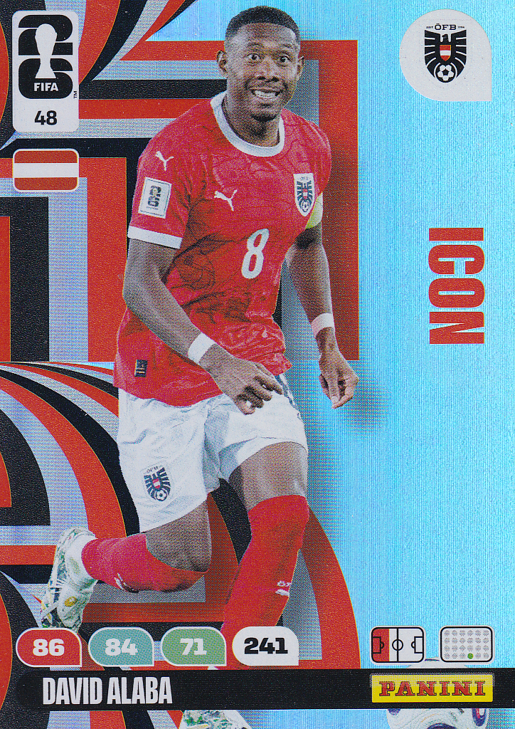 David Alaba - Österreich - Panini WM 2026 - Icon - Nr. 48