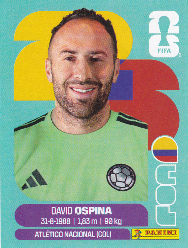 David Ospina - Kolumbien - Panini WM 2026 - Basis Bild - COL3