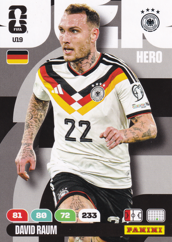 David Raum - Deutschland - Panini WM 2026 - Hero - Update - Nr. U19