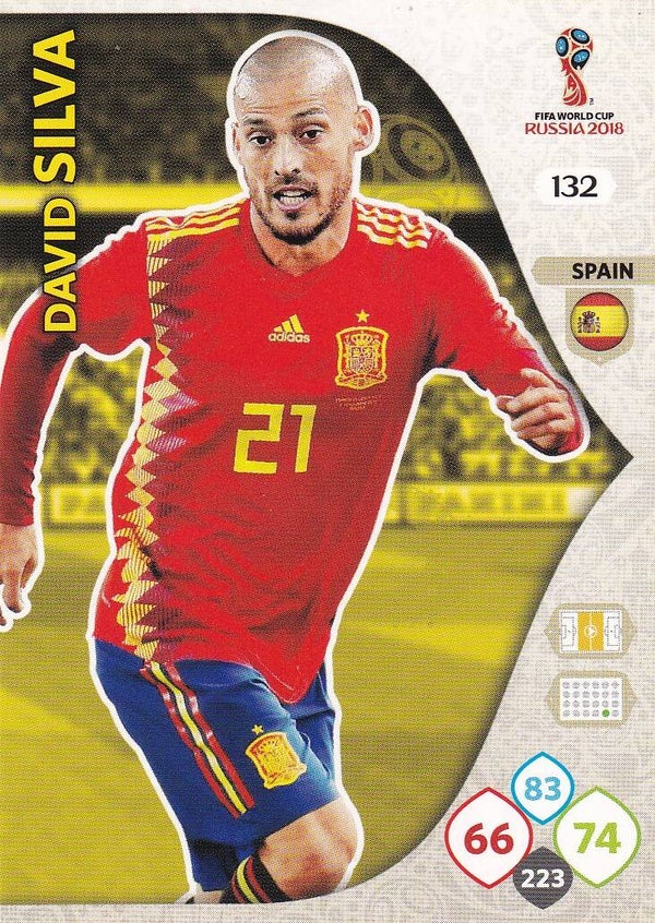 David Silva - Spanien - Panini WM 2018 - Basis Karte - Nr. 132