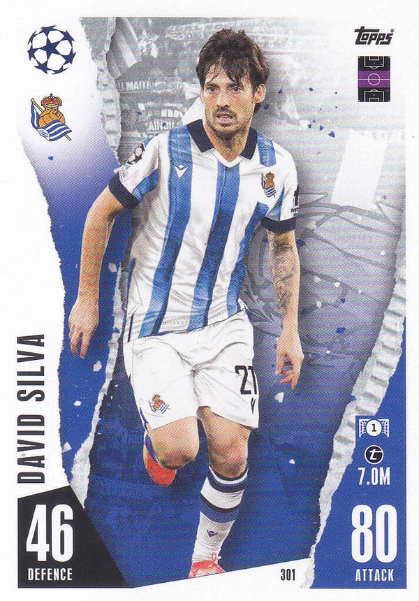 David Silva / Real Sociedad / Topps Champions League 2023 / Basis Karte / Nr. 301