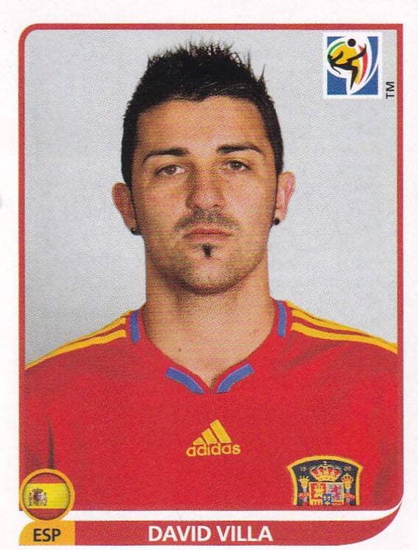 David Villa - Spanien - Panini WM 2010 - Basis Bild - Nr. 579