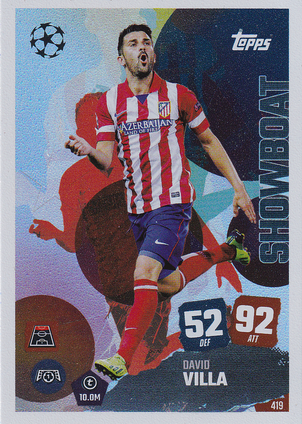 David Villa - Atletico Madrid - Topps Champions League 2025 - Showboat - Nr. 419