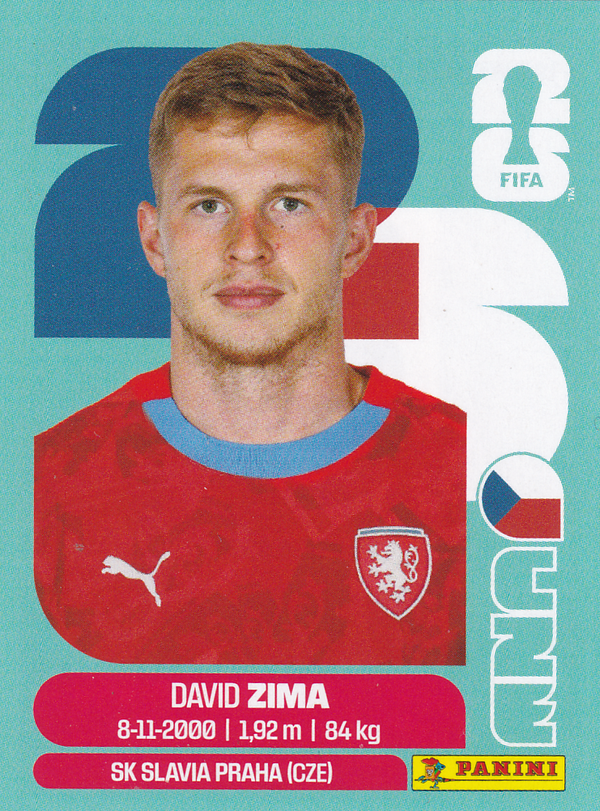 David Zima - Tschechien - Panini WM 2026 - Basis Bild - CZE8