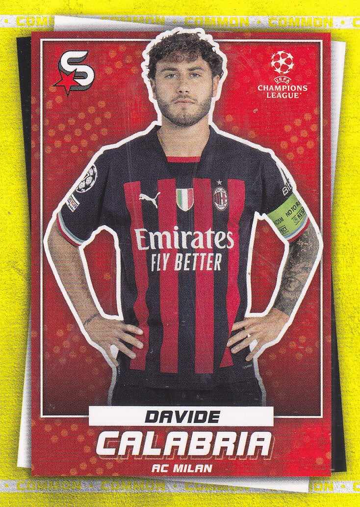 Davide Calabria / AC Mailand / Topps Super Stars 2022 / Common Yellow / nicht nummeriert / Nr. 70
