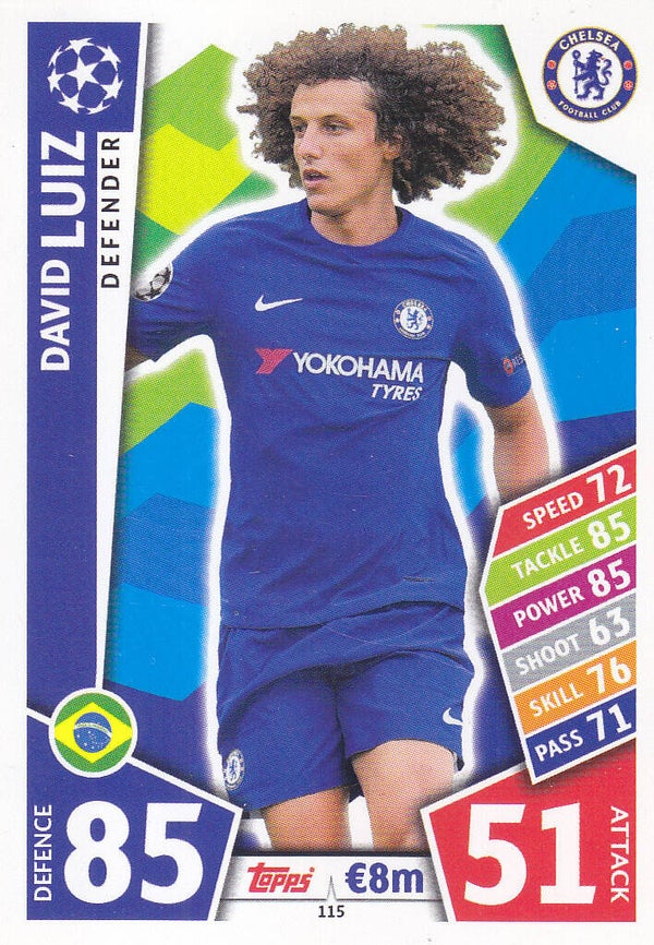 David Luiz / FC Chelsea / Topps Champions League 2017 / Basis Karte / Nr. 115