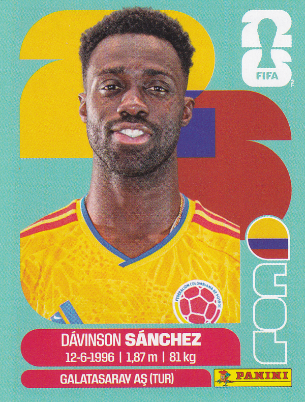 Davinson Sanchez - Kolumbien - Panini WM 2026 - Basis Bild - COL 4