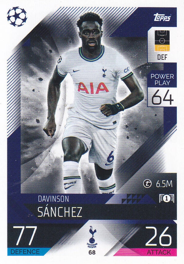 Davinson Sanchez / Tottenham Hotspur / Topps Champions League 2022 / Basis Karte / Nr. 68