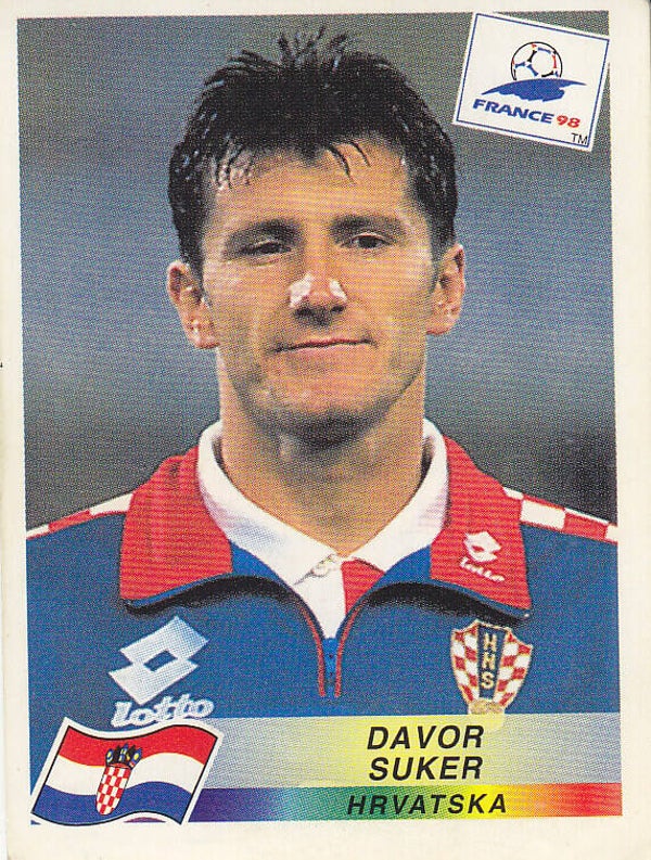 Davor Suker Kroatien Panini Fußball WM 1998 Basis Bild Nr.548