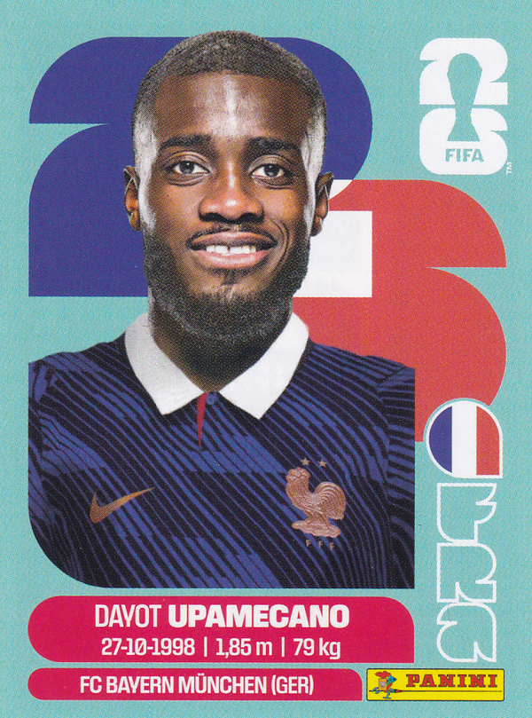Dayot Upamecano - Frankreich - Panini WM 2026 - Basis Bild - FRA7