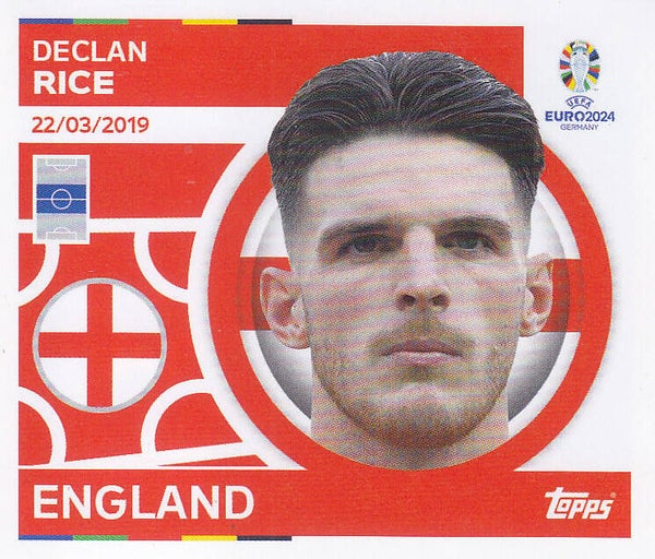 Declan Rice / England / Topps EM 2024 / Basis Bild / Nr. ENG 14