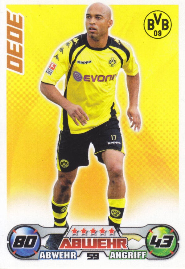 Dede / Borussia Dortmund / Topps Match Attax 2009 / Basis Karte / Nr.59