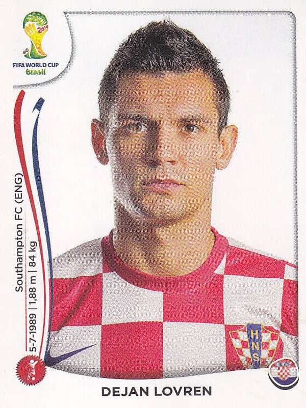 Dejan Lovren - Kroatien - Panini WM 2014 - Basis Bild - Nr. 57
