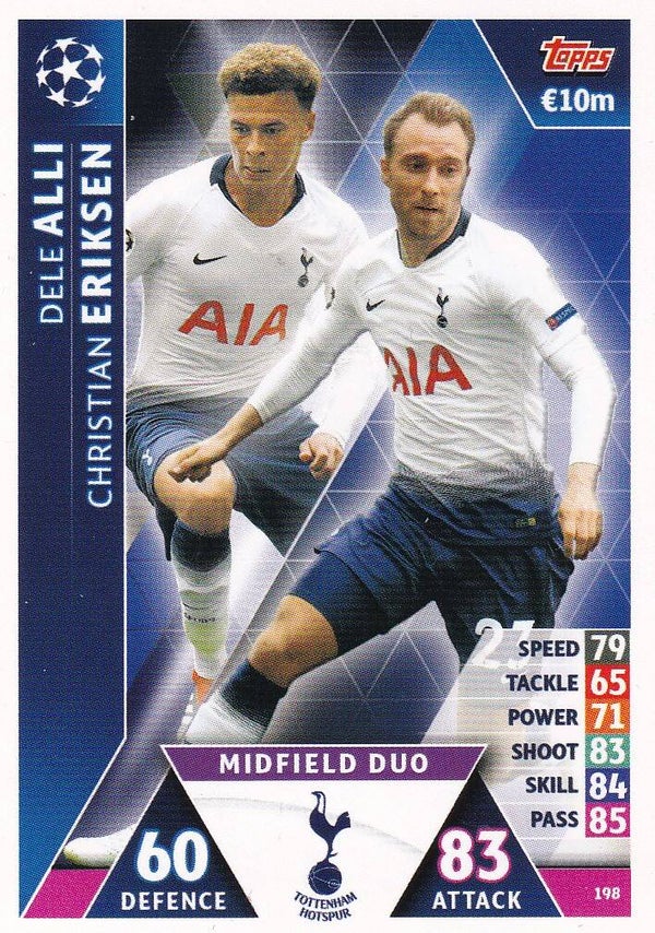 Dele Alli & Christian Eriksen - Tottenham Hotspur - Topps Ch. League 2018 - Midfield Duo / Nr. 198