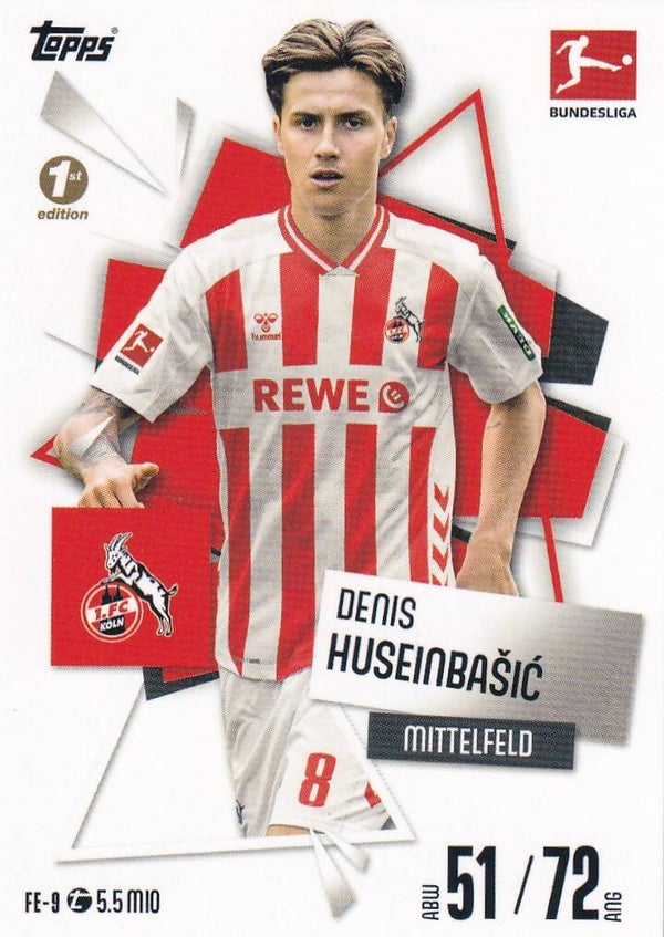 Denis Huseinbasic - 1.FC Köln - Topps Match Attax 2025 - Basis Karte - Nr. FE-9