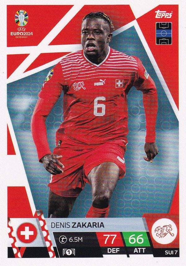 Denis Zakaria / Schweiz / Topps EM 2024 / Basis Karte / Nr. SUI 7