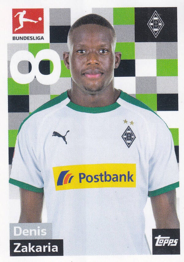 Denis Zakaria / Borussia Mönchengladbach / Topps Bundesliga 2018 / Basis Bild / Nr. 191