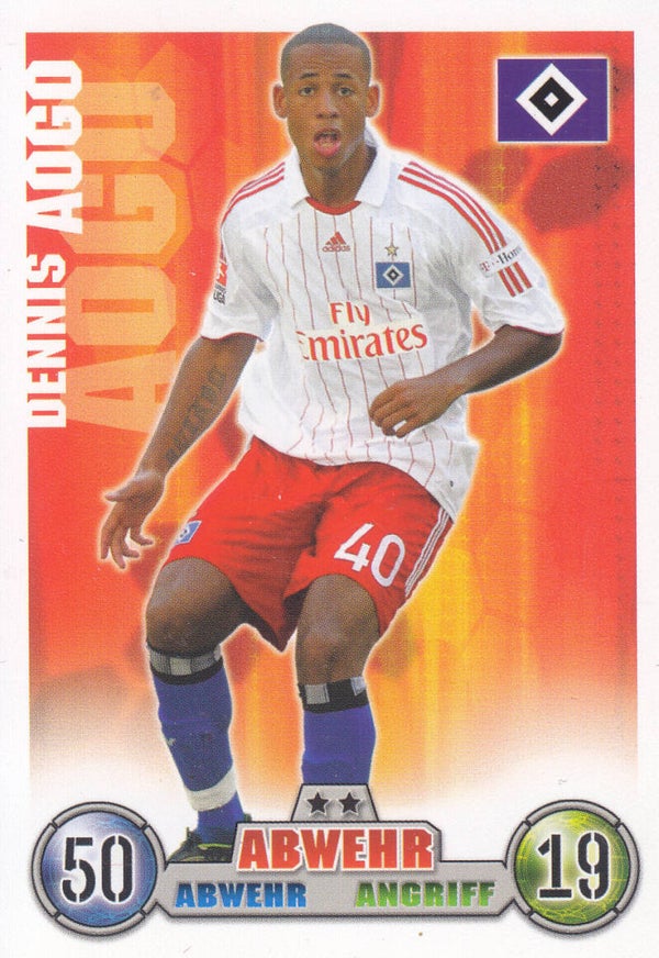 Dennis Aogo / Hamburger SV / Topps Match Attax 2008 / Basis Karte / Nr.130